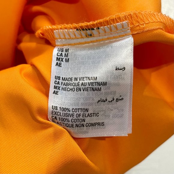 New INC Flared Cuff Button Down Shirt Relaxed Fit Tangerine Orange Size Medium - Picture 16 of 16